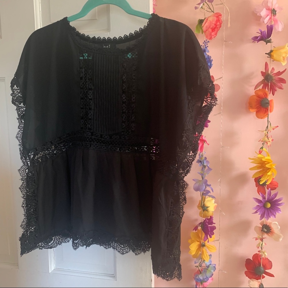 Lace Black Blouse